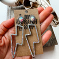 Load image into Gallery viewer, Rhinestone Thunderbolt Earrings