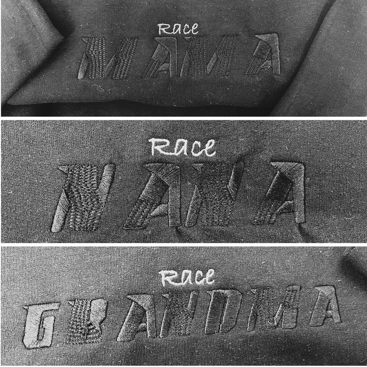 Race Embroidered Crew
