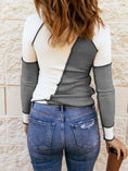 Load image into Gallery viewer, Color Block Ribbed Knit Top