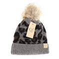 Load image into Gallery viewer, Kids Leopard Pom C.C Beanie