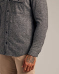 Load image into Gallery viewer, Heather Black Shirt Jacket