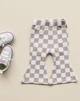 Load image into Gallery viewer, Checkered Flare Pants | Latte