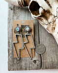 Load image into Gallery viewer, Rhinestone Thunderbolt Earrings