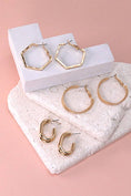 Load image into Gallery viewer, TRIO HOOP EARRINGS