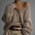 Load image into Gallery viewer, Cozy Faux Mink Knit Cardigan/Sweater
