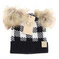 Load image into Gallery viewer, C.C BABY Buffalo Check Double Pom Hat