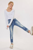 Load image into Gallery viewer, KIDS HIGH RISE ANKLE SKINNY JEAN