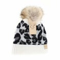 Load image into Gallery viewer, Kids Leopard Pom C.C Beanie