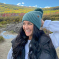 Load image into Gallery viewer, Cable Cuff C.C Pom Beanie