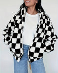 Load image into Gallery viewer, Checkered Teddy Sherpa Jacket