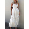 Load image into Gallery viewer, White Halter Long Dress w/Pockets