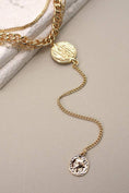 Load image into Gallery viewer, MULTI CHAIN LINK COIN NECKLACE-GOLD