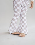 Load image into Gallery viewer, Checkered Flare Pants | Latte