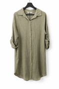 Load image into Gallery viewer, Taupe Button Front Linen Dress