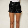 Load image into Gallery viewer, Faux Leather Shorts with Pockets