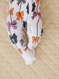 Load image into Gallery viewer, Spooky Bows Bamboo Baby Zip Romper