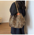 Load image into Gallery viewer, Leopard Shoulder Tote Bag-Large