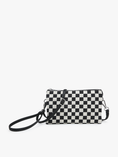 Load image into Gallery viewer, Checkered 3 Compartment Crossbody/Wristlet