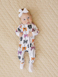 Load image into Gallery viewer, Spooky Bows Bamboo Baby Zip Romper