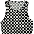 Load image into Gallery viewer, Checkered Crop Knit Tank