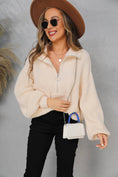 Load image into Gallery viewer, Cream Half Zip Sweater