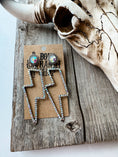 Load image into Gallery viewer, Rhinestone Thunderbolt Earrings