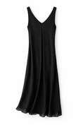 Load image into Gallery viewer, Black Silk Dress