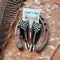 Load image into Gallery viewer, Checkered Fringe Earrings