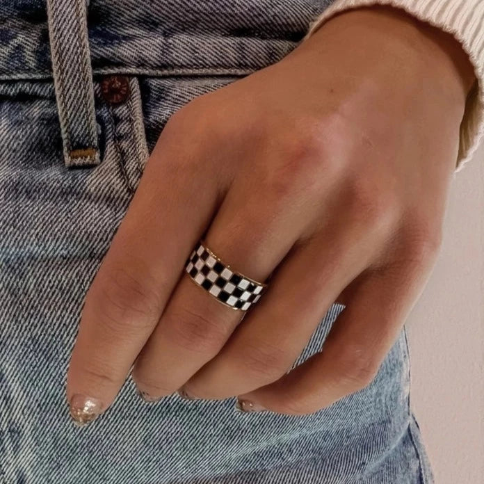 Checkered Ring size 7