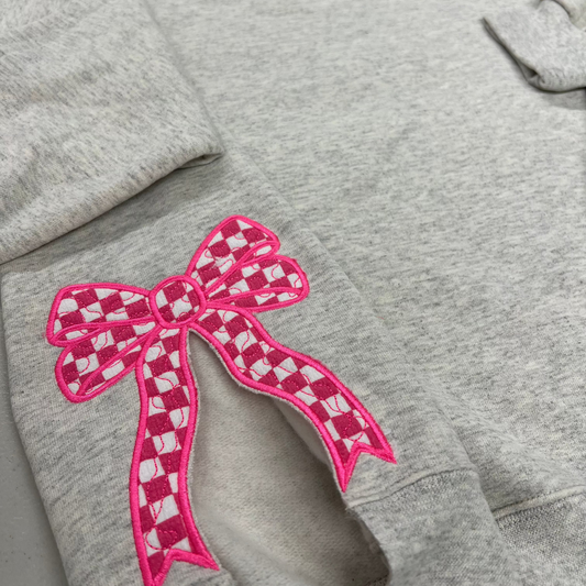 Side Bows Embroidered Crewneck Adult