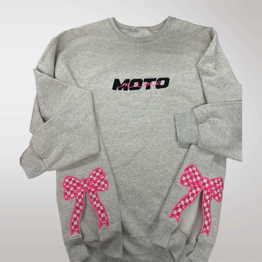 Side Bows Embroidered Crewneck Adult