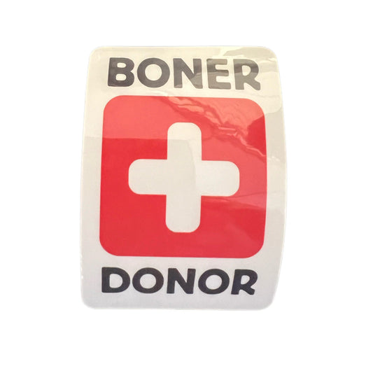 Boner Donor Sticker