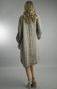 Load image into Gallery viewer, Taupe Button Front Linen Dress