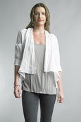 Load image into Gallery viewer, White Short Linen Jacket