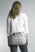 Load image into Gallery viewer, White Short Linen Jacket