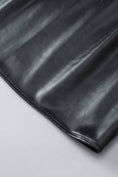Load image into Gallery viewer, Black Faux Leather Crew Neck Tank Top