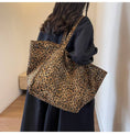 Load image into Gallery viewer, Leopard Shoulder Tote Bag-Large