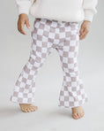 Load image into Gallery viewer, Checkered Flare Pants | Latte