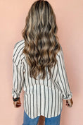 Load image into Gallery viewer, Stripe Chest Pocket Buttoned Oversized Shirt