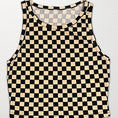 Load image into Gallery viewer, Checkered Crop Knit Tank