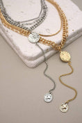 Load image into Gallery viewer, MULTI CHAIN LINK COIN NECKLACE-GOLD