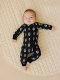 Load image into Gallery viewer, Skelly Vibes Bamboo Baby Zip Romper