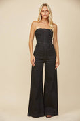 Load image into Gallery viewer, Wide Leg Denim Jumpsuit