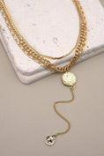 Load image into Gallery viewer, MULTI CHAIN LINK COIN NECKLACE-GOLD