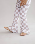 Load image into Gallery viewer, Checkered Flare Pants | Latte
