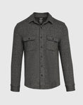 Load image into Gallery viewer, Heather Black Shirt Jacket
