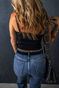 Load image into Gallery viewer, Button-up Crop Denim Tank Top