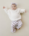 Load image into Gallery viewer, Checkered Flare Pants | Latte