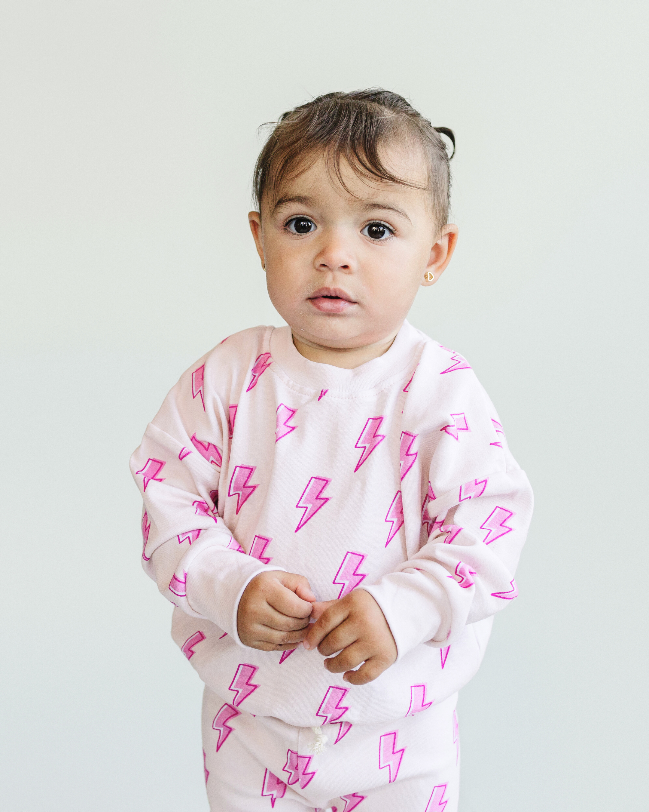 Pink Bolts Jogger Set
