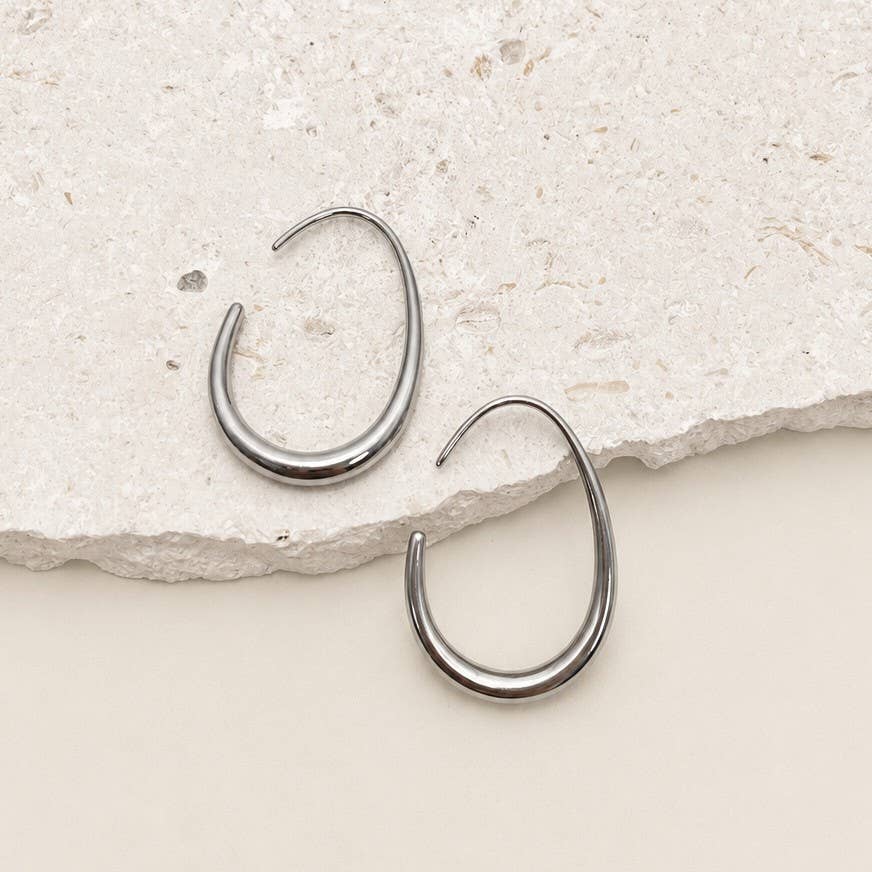 18K STAINLESS STEEL HOOPS